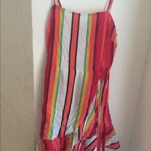 Multi colored strap dress